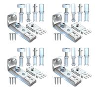Kit de réparation de quincaillerie pour porte pliante à deux volets - Lot de 4 pièces de quincaillerie pour portes pliantes accordéon de 61 cm, 91,4 cm, 182,9 cm, pièces de rechange avec pivots