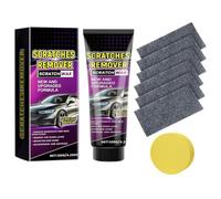 Kit de réparation de rayures de voiture 2025 - Nano chiffon - Pour enlever les rayures de voiture - Pâte de polissage - Avec chiffon nano et boule éponge - Pour voitures de différentes surfaces