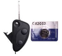 Kit de réparation de Rechange Enceinte clé d'entraînement avec 2 Boutons + Blanc + Batterie Compatible avec Alfa Romeo 156 147 937 GT 97-10