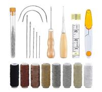 Kit De Réparation De Rembourrage, Lot De 29 Aiguilles Pour Travaux Manuels En Cuir, Fil Pour Toile, Outils De Couture