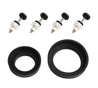 Kit de réparation de réservoir de toilette avec boulons en acier inoxydable et joints en caoutchouc pour réservoirs de valve de chasse d'eau de 5,1 cm et 7,6 cm | Ensemble de joints de fixation pour
