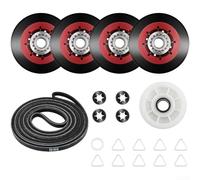 Kit de réparation de sèche-linge 4392067 et W10837240 Poulie de renvoi pour pièces de rechange fiables compatibles avec différents modèles de sécheuse à gaz électrique (2)