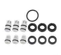 Kit de réparation de tête de nettoyage de pompe avec joints d'huile, joints d'eau et clapets anti-retour pour équipement de lavage de voiture portable 220 V (quatre coins)