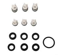 Kit de réparation de tête de pompe en plastique avec clapets anti-retour de 12 x 26,5 mm, 12 x 18 mm et joints d'étanchéité assortis pour lave-auto (triangle)
