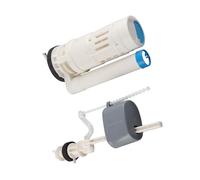 Kit de Réparation de Toilettes Universel à économie D'eau Facile à Installer, Vannes de Chasse D'eau de 20 Cm et Ensemble de Vannes de Remplissage avec Bouton Poussoir, Matériau