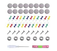 Kit de réparation de toit de voiture - Kit de 130 pièces de rechange pour rivets pression de ciel de toit - Fixation flexible en tissu de toit de voiture - Support de rivets à clipser multifonctionnel