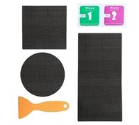 Kit de réparation de trampoline - Patch de réparation de larmes - 3 formes carrées, rectangulaires, rondes, auto-adhésives, tapis de trampoline, kit de réparation pour déchirures ou trous