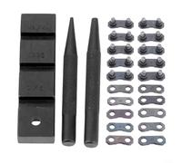 Kit de réparation de tronçonneuse de poche, construction en acier au carbone, convient aux chaînes de 6,35 mm, 9,5 mm, 1,026 cm, LP, 825,5 cm, 9,5 mm, 1026,2 cm, comprend une aiguille à riveter, une