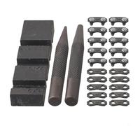 Kit de réparation de tronçonneuse de poche en acier au carbone avec aiguille à riveter et base, compatible avec chaînes à pas 0,6 cm, 3/8" LP, .325, 3/8", .404