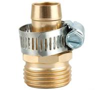 Kit de réparation de tuyau d'arrosage de 86,4 cm avec réparateur en aluminium et collier de serrage en acier inoxydable compatible avec connecteur de tuyau fileté de 1,9 cm (extérieur)