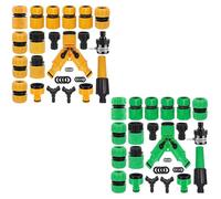 Kit de réparation de tuyau d'eau - Adaptateur universel de robinet | Raccord d'extension à clipser - Pulvérisateur de lavage de voiture extérieur - Nettoyeur haute pression - Raccord fileté 2 en