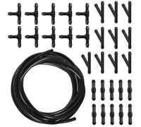 Kit de Réparation de Tuyau Essuie Glace, Tuyau de Lave Glace 6m Avec 30 Connecteurs, Automobile Universel