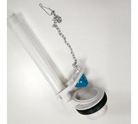 Kit de réparation de vanne de chasse d'eau avec chaîne et joint à clapet pour vidange de réservoir de toilettes, plastique ABS et vanne d'arrêt d'eau en acier inoxydable pour réservoirs, compatible (1