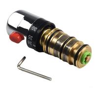 Kit de réparation de vanne de mélange thermostatique avec cartouche en laiton pour baignoire et douche, avec bouton de sécurité et convient à la plupart des systèmes de douche