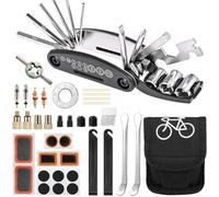 Kit de réparation de vélo 17 en 1 - Kit d'outils de réparation de vélo amovible - Kit de réparation multifonction pour sacoche de selle de vélo de montagne