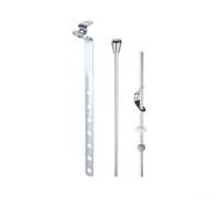Kit de réparation de vidange d'évier réglable avec tige de traction centrale en fer et plastique - Levier de débit d'eau - Résistant à la rouille - Installation sans outil - Convient pour salle de