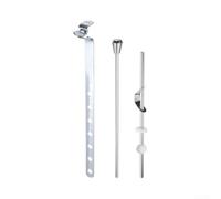 Kit de réparation de vidange d'évier réglable avec tige de traction centrale en fer et plastique - Levier de débit d'eau - Résistant à la rouille - Installation sans outil - Convient pour salle de