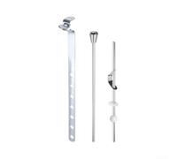 Kit de réparation de vidange d'évier réglable avec tige de traction centrale en fer et plastique - Levier de débit d'eau - Résistant à la rouille - Installation sans outil - Convient pour salle de