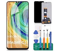 Kit de réparation d'écran de rechange pour OPPO Realme C31 2022 pour OPPO Realme C31 pour écran tactile numériseur OPPO Realme C31 RMX3501 (noir)