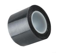 Kit de réparation d'écran en fibre de verre noir - Ruban acrylique solide de 5 cm x 5 m pour porte, tente, piscine, camping-car, résistant aux UV pour une utilisation en intérieur/extérieur