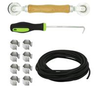 Kit de réparation d'écran, outil à rouleaux, rouleau en acier avec clip ours cannelé, crochet de retrait de fenêtre