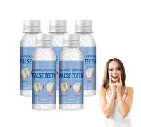 Kit de réparation dentaire avec billes modelables, Billes pour fausses dents modelables, Kit de remplacement dentaire temporaire à faire soi-même pour les dents manquantes ou ébréchées (5 bouteilles)