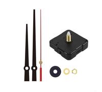 Kit de réparation d'horloge murale - Mécanisme de mouvement silencieux pour horloge à quartz - Pièces de rechange avec aiguilles pour décoration d'intérieur - Noir/rouge