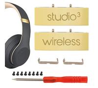 Kit de réparation en métal pour casque audio Beats Studio 3.0 sans fil - 3 charnières - Kit de réparation - Doré