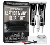 Kit de réparation en vinyle en cuir noir - réparation de meubles, sièges auto, canapé, veste, portefeuille, ceinture, chaussures, authentique, adhésif, bycast, pu, plis sans chauffage