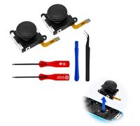 Kit de Réparation et de Remplacement pour Joystick à Effet Hall 3D TMR Compatible avec NS Switch Joy-Con OLED Switch, avec Outils de Réparation Noir Anti-Dribble (Non Compatible avec NS Switch 2)