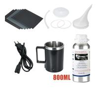 Kit de réparation et de restauration de phares de voiture, 800 ml, liquide polymère, ensemble de produits pour le renouvellement et le polissage des phares, outil d'entretien automobile. noir