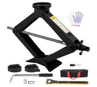 Kit de réparation for cric à ciseaux 3 tonnes avec coussinet en caoutchouc, kit d'outils changement roue secours clé L