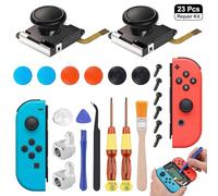 Kit de Réparation Joystick 23 Pièces pour Manettes Joy-Con/Switch Joycon Parts avec Outils, Joystick Switch Compatible avec Console Switch, Pièces de Rechange