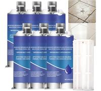 Kit de réparation multifonctionnel pour carrelage et pierre, pâte de réparation à séchage rapide pour porcelaine, marbre, granit et quartz, idéal pour réparer soi-même les fissures et les (6pcs)