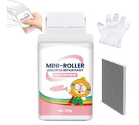 Kit de Réparation Murale,Kit Retouche Peinture Blanc Mur,Mini Rouleau de Peinture pour Murs,Rouleau pour Peinture Blanche Mur et Plafond,Murale à Base d'Eau Retouche pour Cacher Graffiti et Rayures