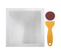 Kit de réparation murale robuste pour des réparations sans couture de grands trous, avec plaque en acier galvanisé et maille en fibre de verre pour une durabilité à long terme (25 x 25 cm)