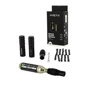 Kit de réparation necessaire tubeless alu avec embout cartouche Kheax CO2 12GR Noir