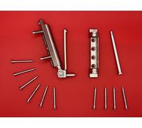 Kit de réparation original Winkhaus pour fenêtres en plastique comprenant un roulement d'angle, un roulement à ciseaux pour les séries aktivPilot autoPilot, avec kit de fixation (argent)