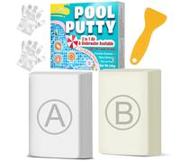 Kit de Réparation Piscine - 340g Argile Époxy Bi-Composante,Réparation Sous-Marine Fuites, Fissures Carrelage Fibre de Verre Béton Ciment, Au-Dessus et En-Dessous du Niveau d’Eau Pool Putty