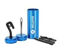 Kit de réparation pneu tubeless VTT par L'éxtérieur dans box Weldtite Bleu