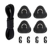Kit De Réparation Pour Bateau Gonflable | Lot de Quatre Triangles Résistants aux Intempéries | Ensemble De Pastilles En D Pour Réparation De Canoë - Pour Kayak Surfboard Dinghy Aventure Marine Extérie