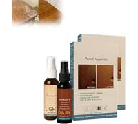 Kit de réparation pour bois avec mastic pour bois clair et foncé, kit de réparation pour sols stratifiés, masque les petits défauts, rayures sur les meubles et parquets, restaure la finition