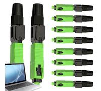 Kit de réparation pour câble à fibre optique avec outils - SC/APC 10 pièces connecteur rapide de fibre optique, adaptateur de câble pour amateurs de technologie domestique, hommes, professionnels et U