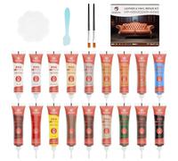 Kit de Réparation pour Cuir, 18 Couleurs Creme Reparatrice Pâte Réparatrice Cuir pour Canapés, Vestes, Bateaux, Sièges de Voiture, Sacs à Main, Ceintures, Chaussures