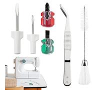 Kit de réparation pour machine à coudre - Kit multi-outils - Kit d'entretien - Tournevis de précision avec brosses de nettoyage - Accessoire artisanal pour enfiler la poussière