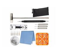 Kit de réparation pour montre-bracelet - AGT - 26 pièces - Ajustement professionnel - Sac de rangement - Métal