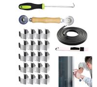 Kit De Réparation Pour Moustiquaire De Porte - 24 Pièces Ensemble De Filet, Accessoires D'Amélioration Domestique, Outil De Restauration Rapide | Protection Anti-Insectes | Solution Maison Jardin | Ki