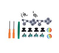 Kit de Réparation pour One Manette, 4 Manettes Analogiques 3D 4 Capteur de Pouce 2 Caoutchouc Conducteur 2 Capuchon en Silicone Arc-en-Ciel avec Tournevis T6 T8 pour One