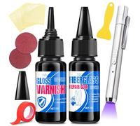 Kit de Réparation pour Planche de Surf - Kit de Réparation en Fibre de Verre, Répare Rapidement Les Rayures, Trous et Fissures dans la Fibre de Verre, Planche de Surf, Fibre de Carbone