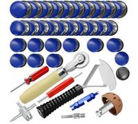 Kit de Réparation pour Pneu Crevé Outil de Rustine Étanche avec Scellant et | Kit Mèches Pneus pour Camion pour vélo, bicyclette, moto, changement et camion